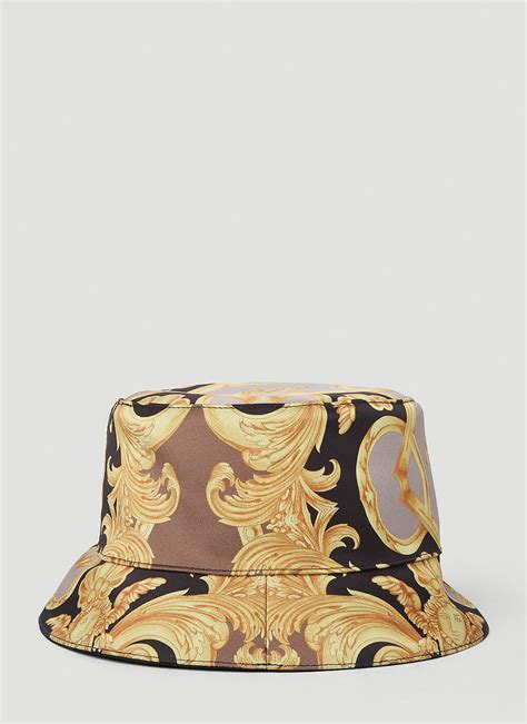 versace baroque print bucket hat|versace bucket hat men.